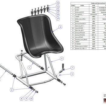 Exploded view - Seat console Hammerhead