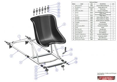 Exploded view - Seat console Stinger