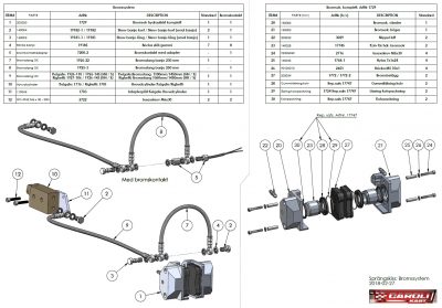Exploded view - Brake system