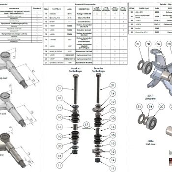 Exploded view - Steering knuckle